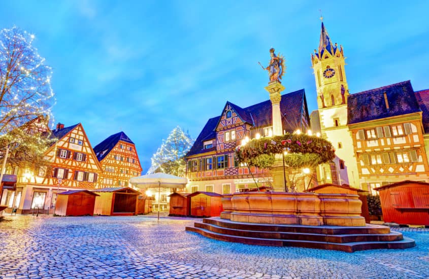 Leerer Marktplatz in Ladenburg