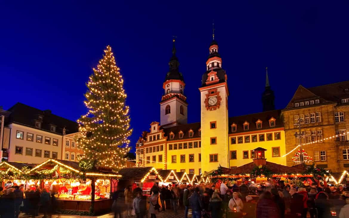 Weihnachtliche Stimmung auf dem Weihnachtsmarkt in Chemnitz