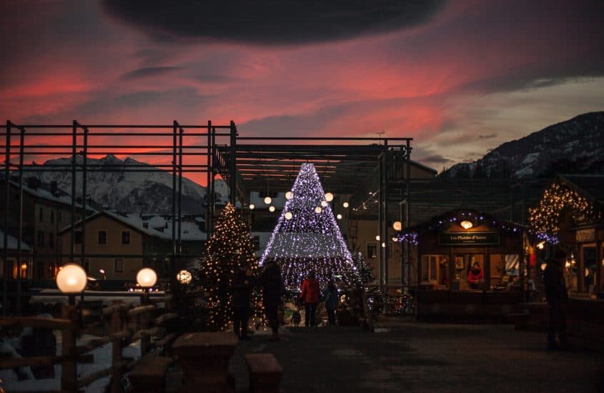 Ansicht auf einen Weihnachtsmarkt