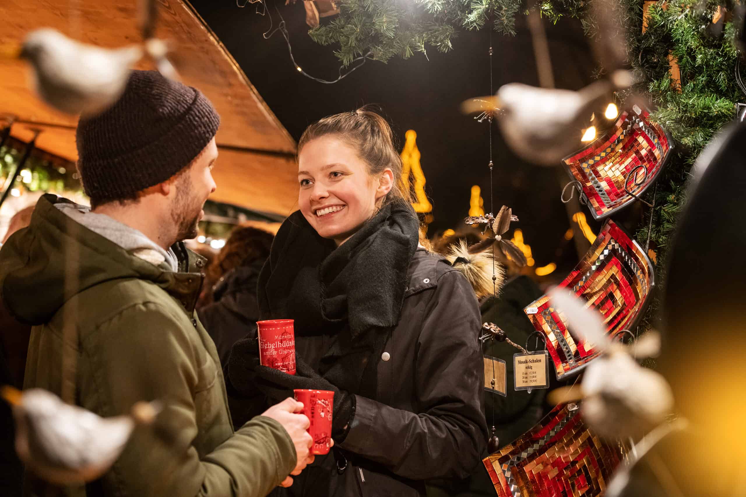 Verliebtes Paar Weihnachtsmarkt Münster