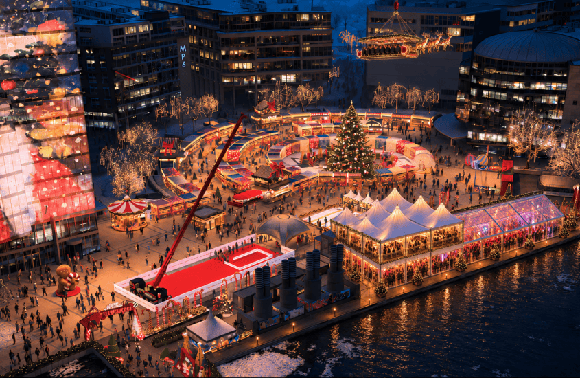 Santas Weihnachtsmarkt Köln Mediapark