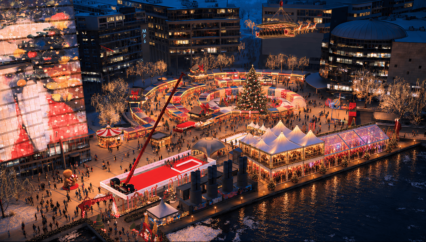 Santas Weihnachtsmarkt Köln Mediapark